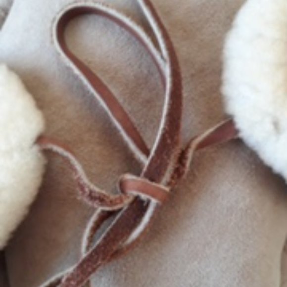 100% Sheepskin Trapper Hat Leather & Fur Hat Men's Winter Cold Snow Hats - Picture 9 of 10